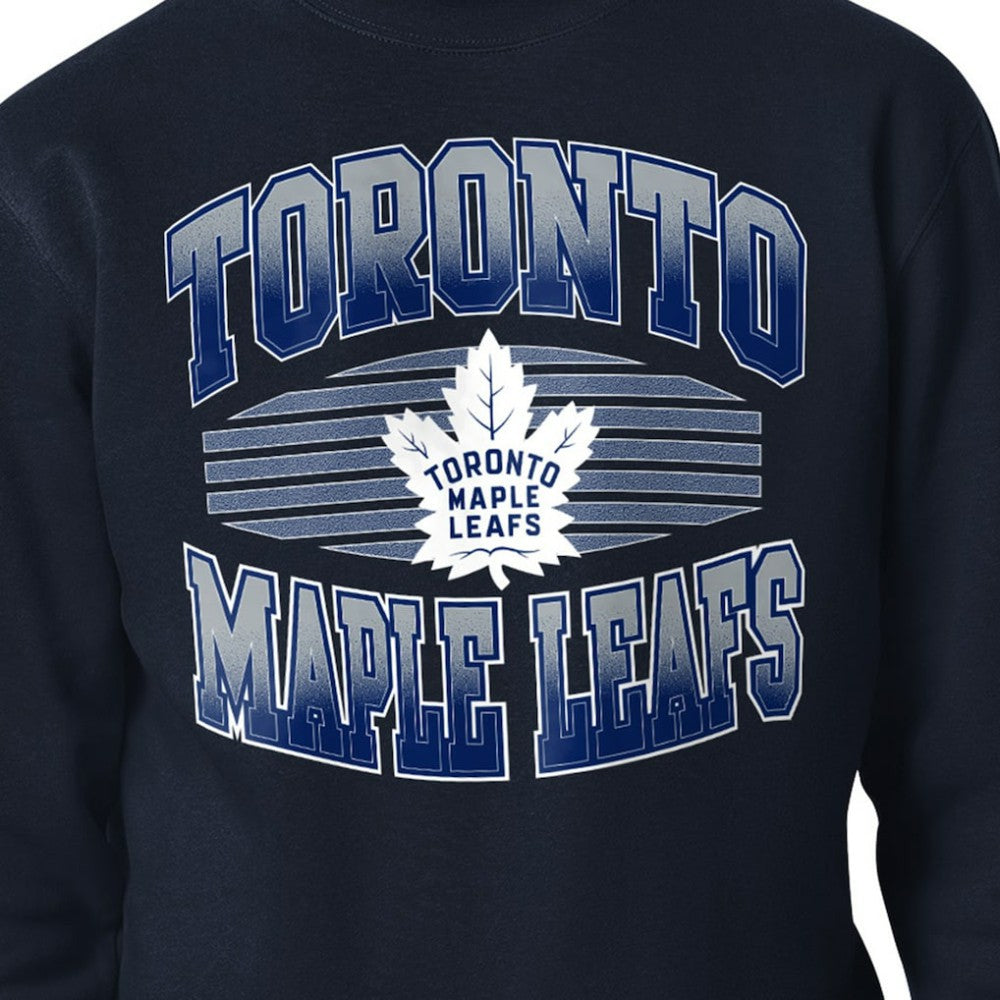 NHL Navy Toronto Maple Leafs Starter Team Grit Graphic Fleece Pullover Sweatshirt