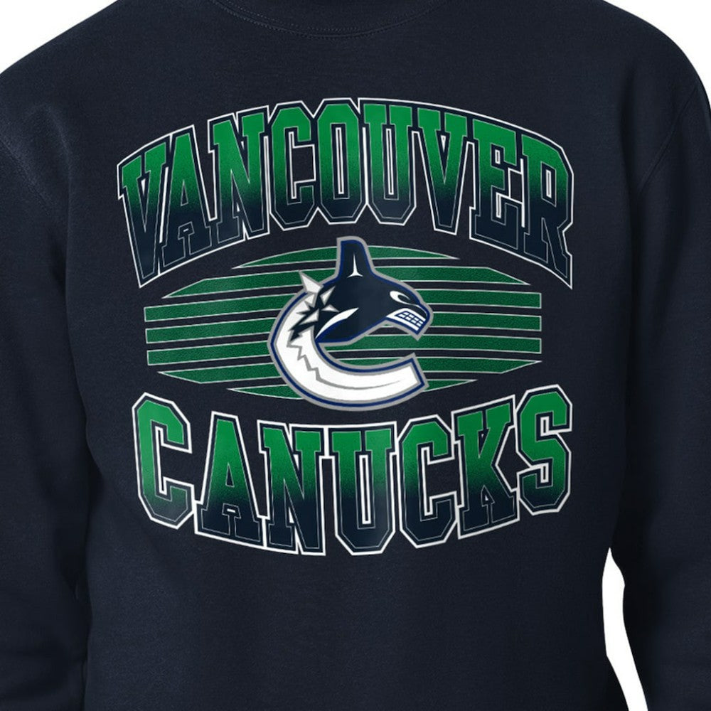 NHL Navy Vancouver Canucks Starter Team Grit Graphic Fleece Pullover Sweatshirt