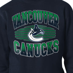 NHL Navy Vancouver Canucks Starter Team Grit Graphic Fleece Pullover Sweatshirt