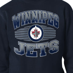 NHL Navy Winnipeg Jets Starter Team Grit Graphic Fleece Pullover Sweatshirt