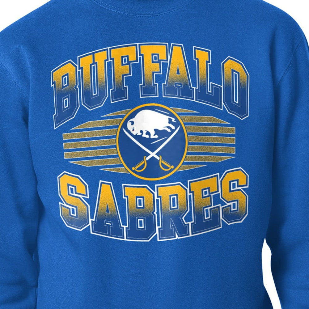 NHL Royal Buffalo Sabres Starter Team Grit Graphic Fleece Pullover Sweatshirt