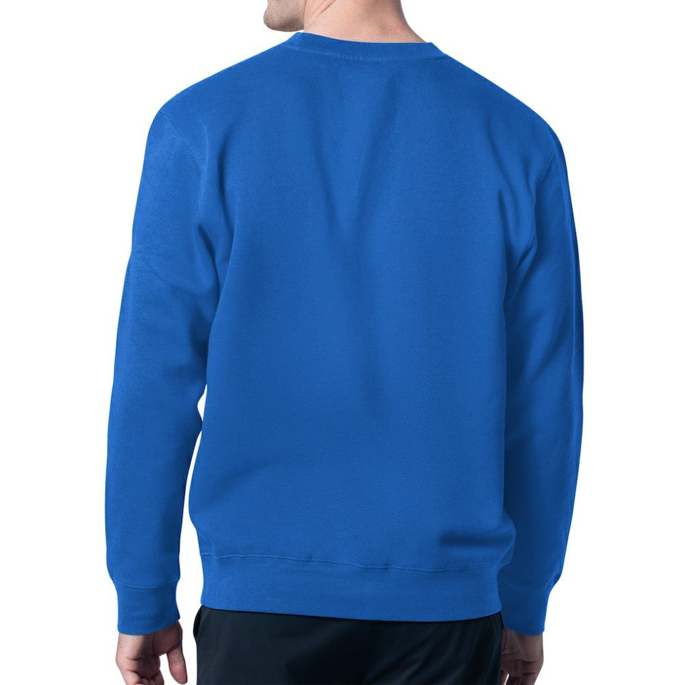 NHL Royal New York Islanders Starter Team Grit Graphic Fleece Pullover Sweatshirt