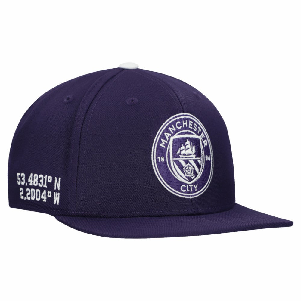 Manchester City Unisex Locale Snapback Hat -  Purple