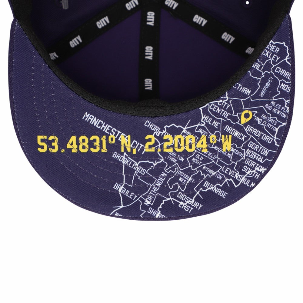 Manchester City Unisex Locale Snapback Hat -  Purple