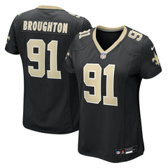 Vernon Broughton  Women's Team Game Jersey - New Orleans Saints