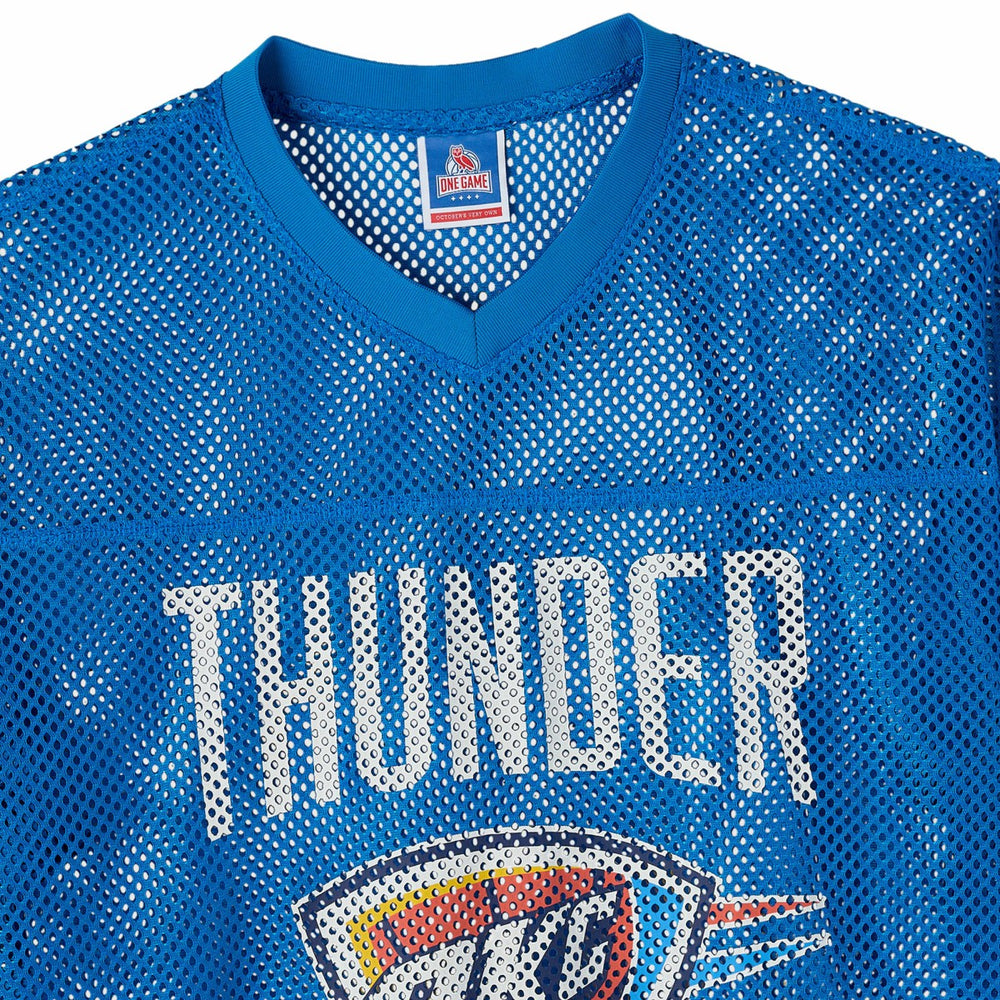 NBA Oklahoma City Thunder OVO x NBA Mesh Football Fashion Jersey