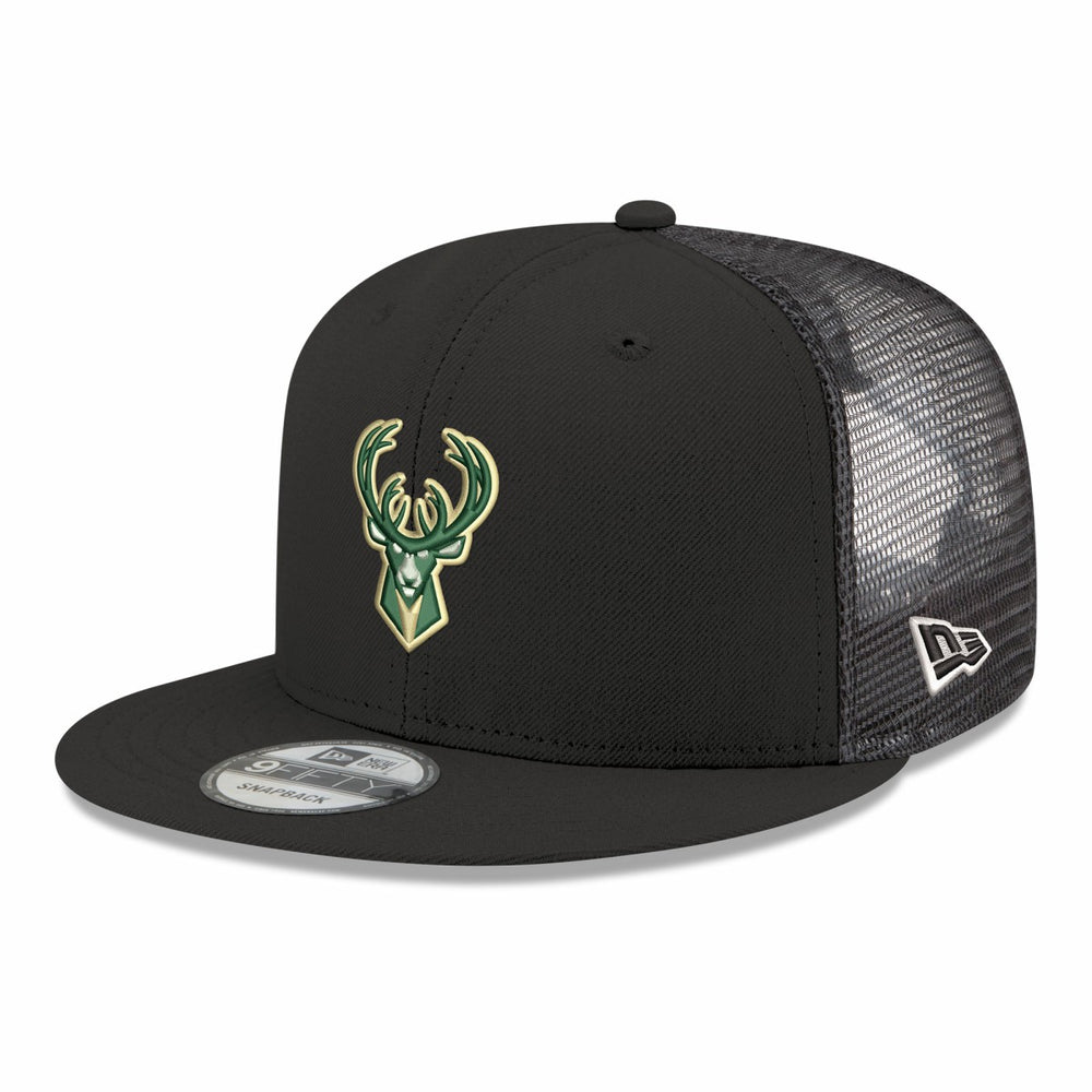 NBA Milwaukee Bucks Core Logo Meshback 9FIFTY Snapback Hat