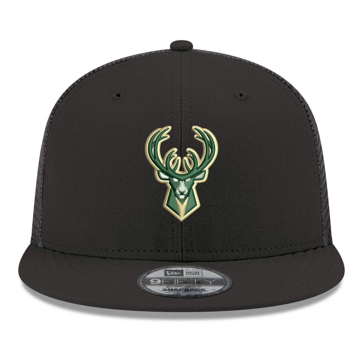 NBA Milwaukee Bucks Core Logo Meshback 9FIFTY Snapback Hat