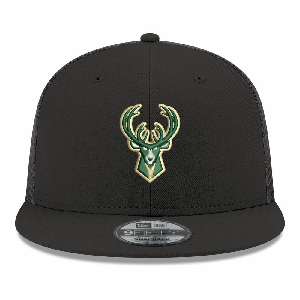 NBA Milwaukee Bucks Core Logo Meshback 9FIFTY Snapback Hat