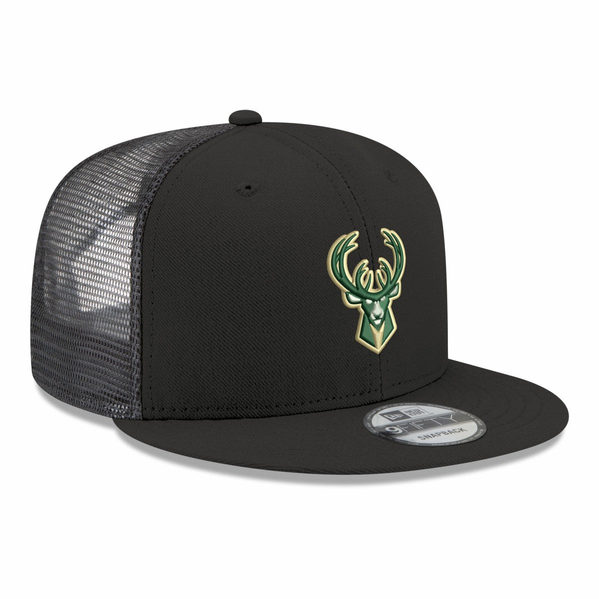 NBA Milwaukee Bucks Core Logo Meshback 9FIFTY Snapback Hat