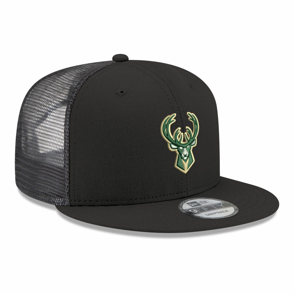 NBA Milwaukee Bucks Core Logo Meshback 9FIFTY Snapback Hat