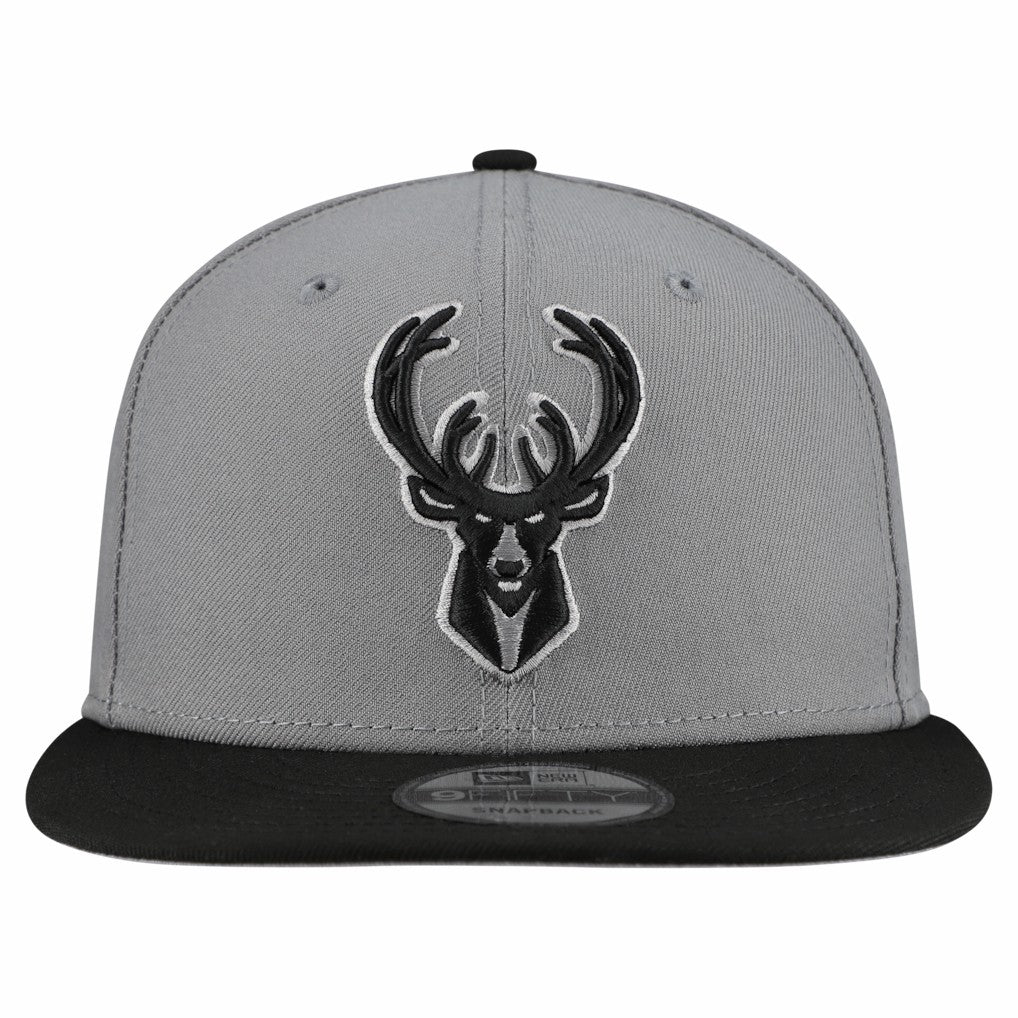 NBA Milwaukee Bucks Core Logo Storm Gray Two-Tone 9FIFTY Snapback Hat