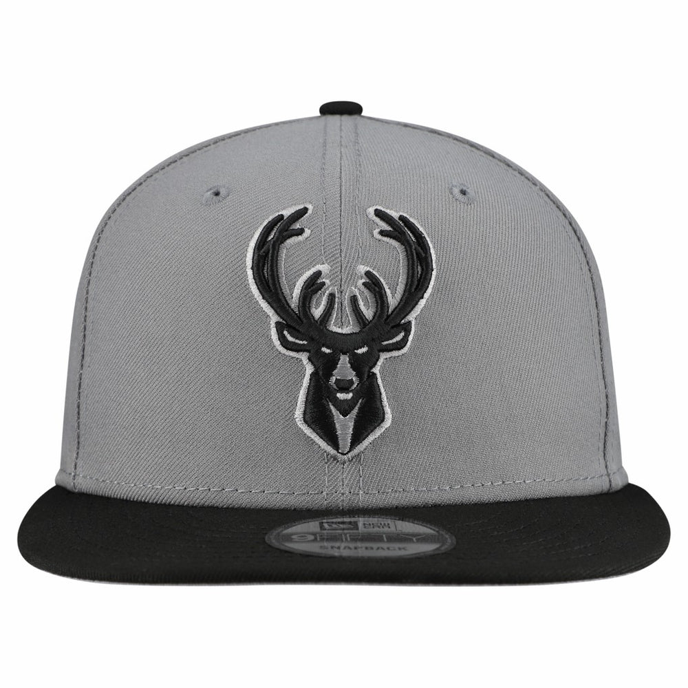 NBA Milwaukee Bucks Core Logo Storm Gray Two-Tone 9FIFTY Snapback Hat