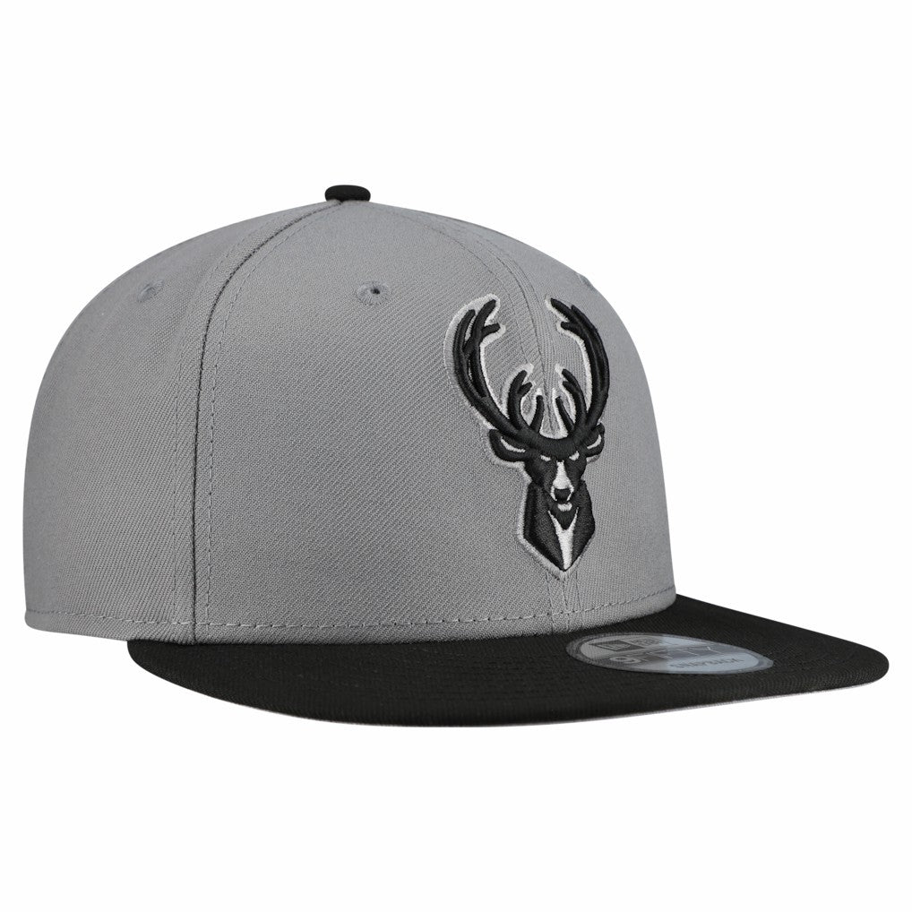 NBA Milwaukee Bucks Core Logo Storm Gray Two-Tone 9FIFTY Snapback Hat