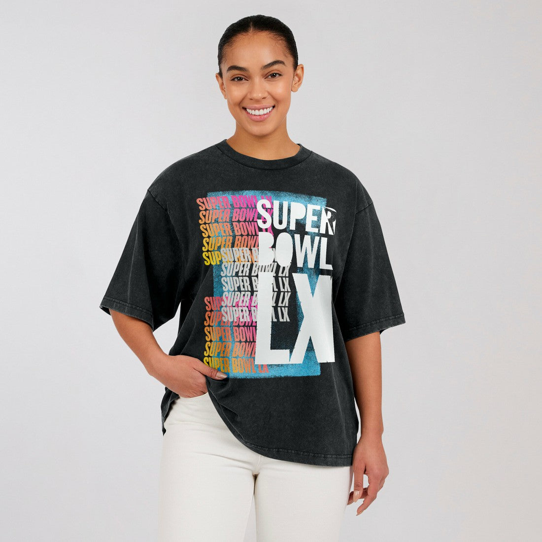 Super Bowl LX WEAR by Erin Andrews Women's Vintage Boyfriend T-Shirt - New England Patriots
