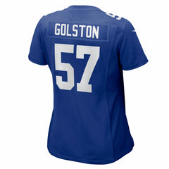 Chauncey Golston  Women's Team Game Jersey - New York Giants
