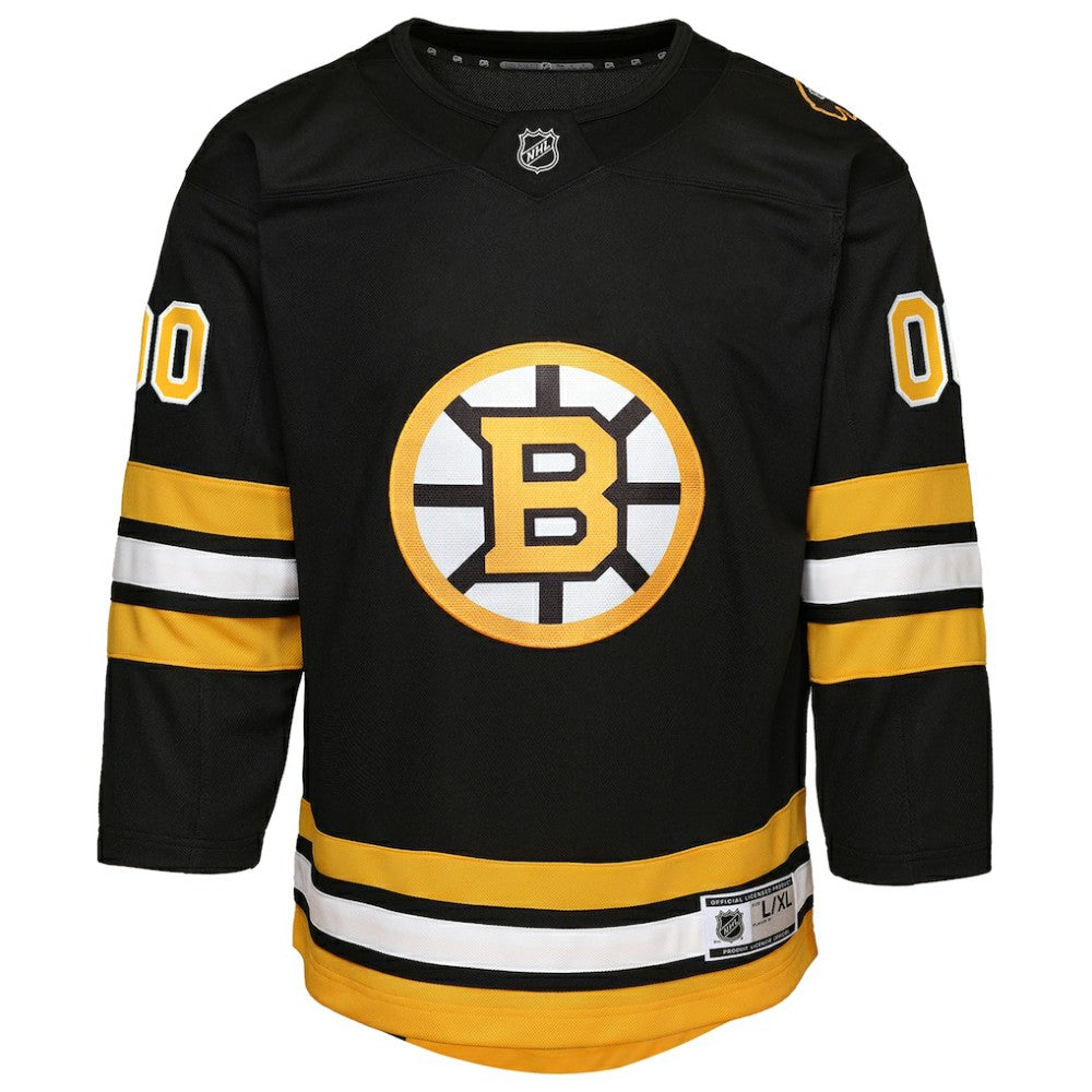 NHL Black Boston Bruins Youth Home Custom Premier Jersey