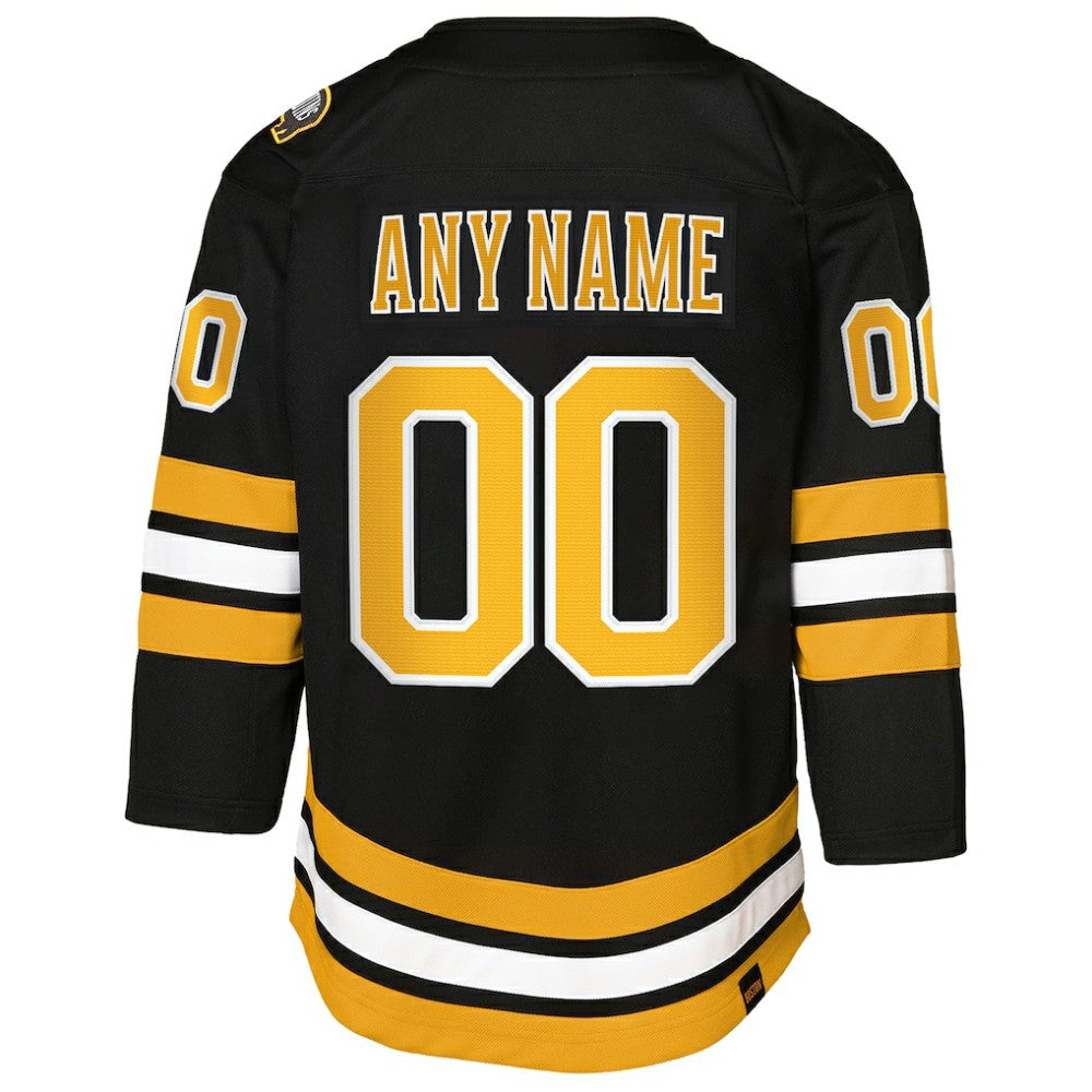 NHL Black Boston Bruins Youth Home Custom Premier Jersey