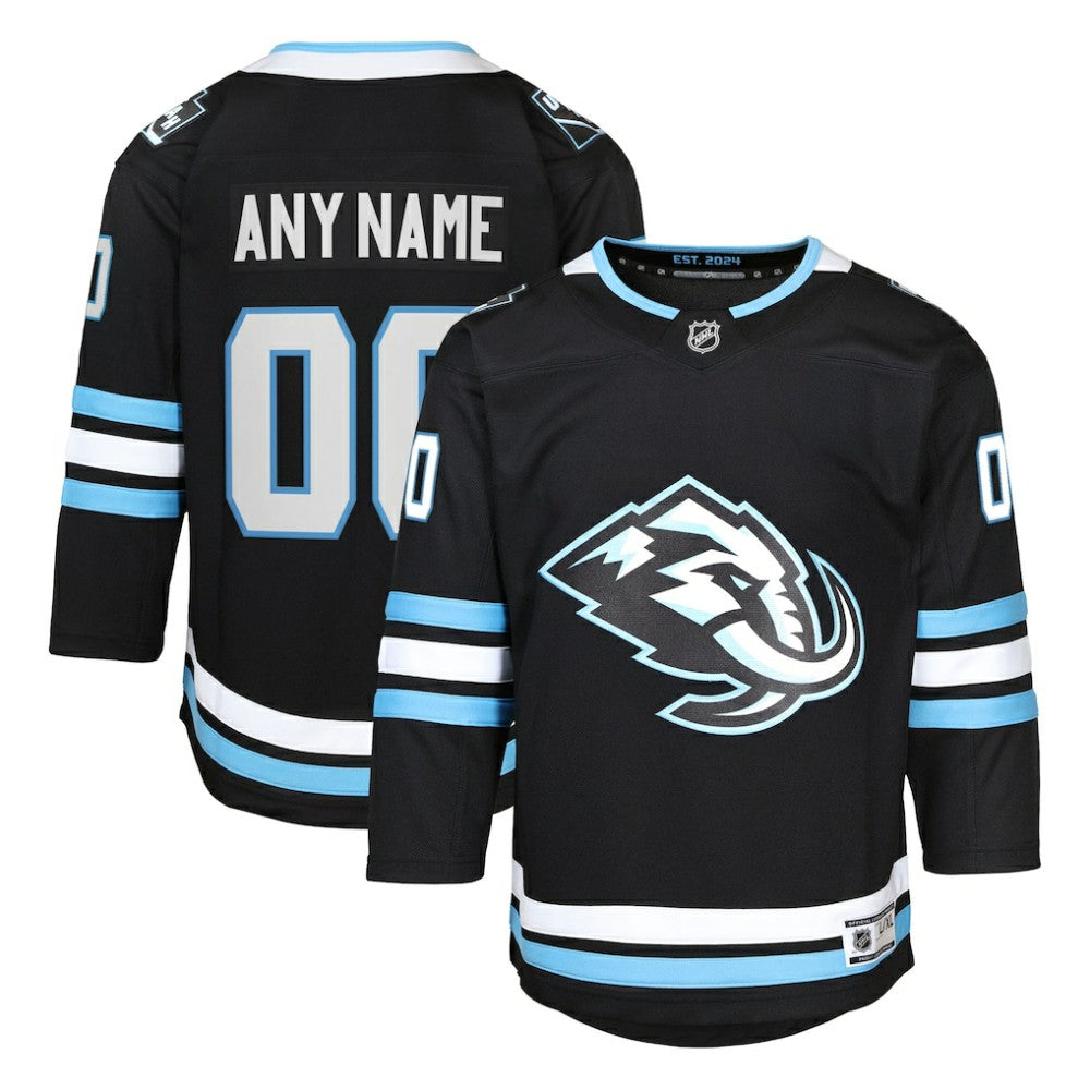 NHL Black Utah Mammoth Youth Home Premier Custom Jersey