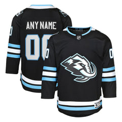 NHL Black Utah Mammoth Youth Home Premier Custom Jersey