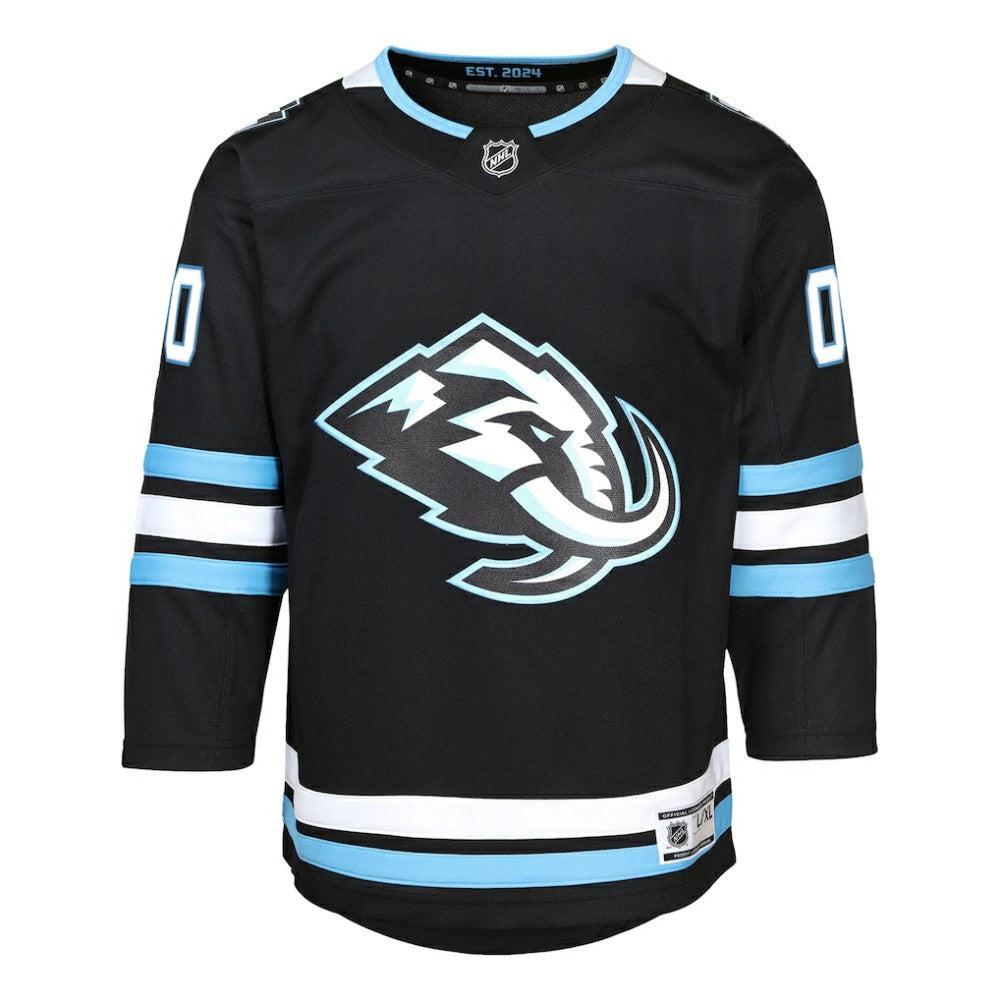 NHL Black Utah Mammoth Youth Home Premier Custom Jersey
