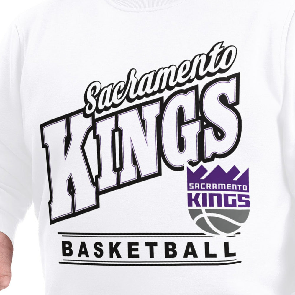 NBA Sacramento Kings G-III Sports by Carl Banks Adaptive Headliner Fleece Crewneck Sweatshirt