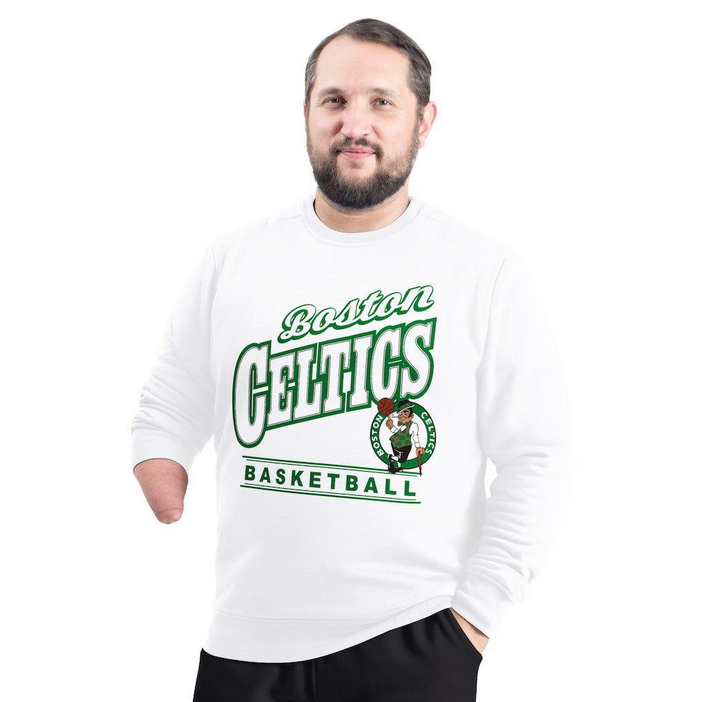 NBA Boston Celtics G-III Sports by Carl Banks Adaptive Headliner Fleece Crewneck Sweatshirt