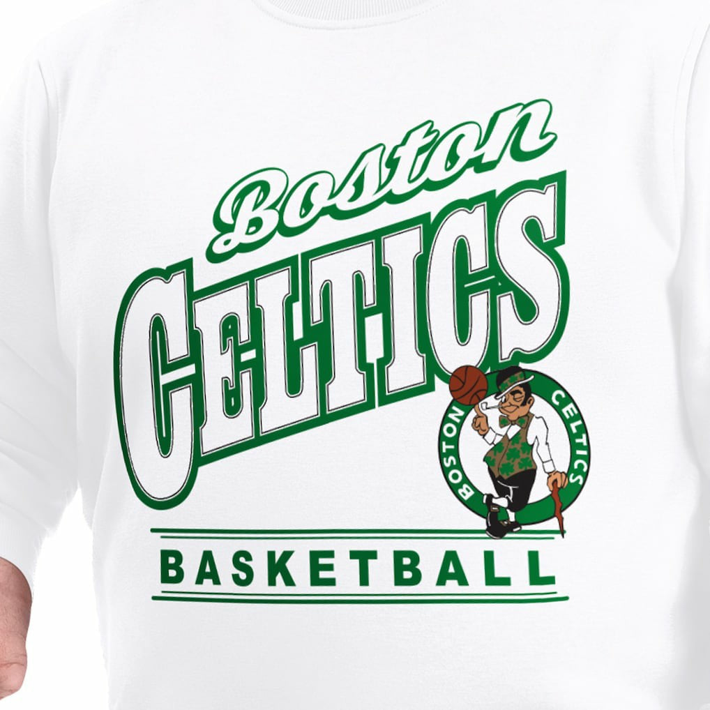 NBA Boston Celtics G-III Sports by Carl Banks Adaptive Headliner Fleece Crewneck Sweatshirt