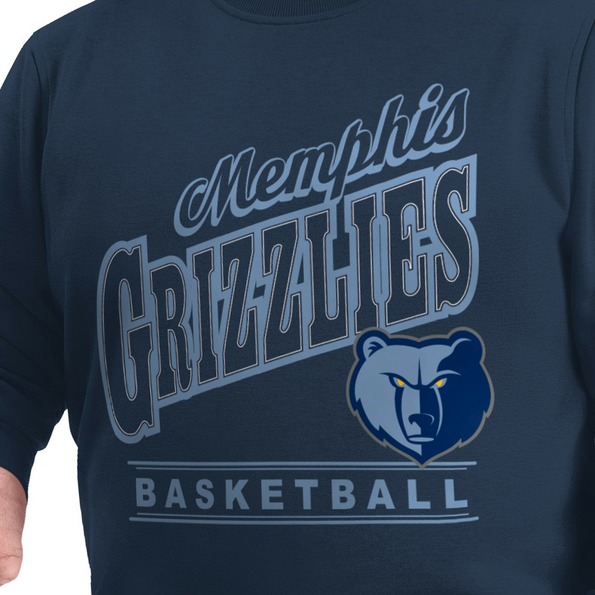 NBA Memphis Grizzlies G-III Sports by Carl Banks Adaptive Headliner Fleece Crewneck Sweatshirt