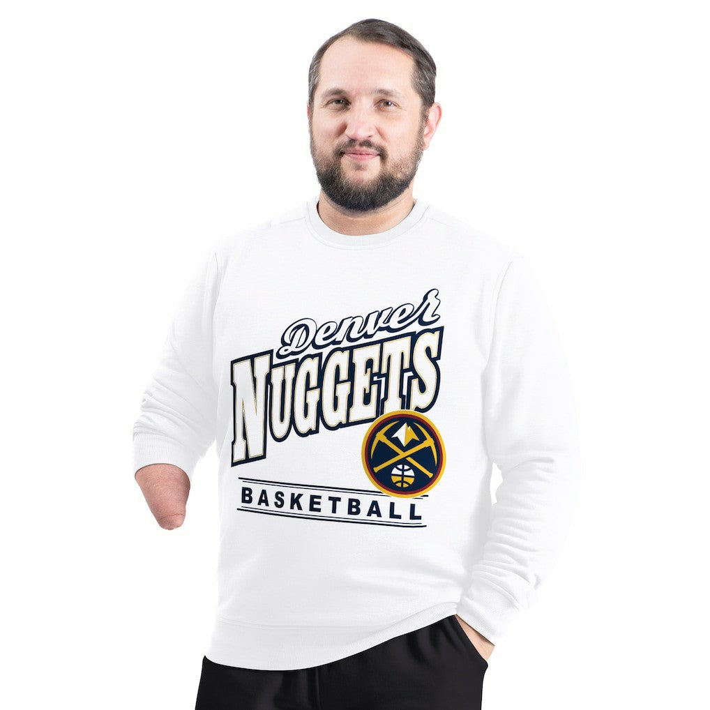 NBA Denver Nuggets G-III Sports by Carl Banks Adaptive Headliner Fleece Crewneck Sweatshirt sale