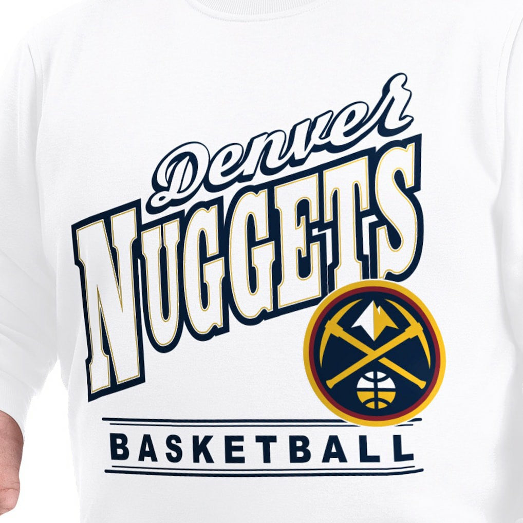 NBA Denver Nuggets G-III Sports by Carl Banks Adaptive Headliner Fleece Crewneck Sweatshirt sale