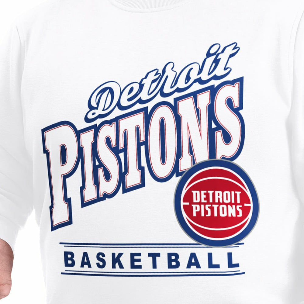 NBA Detroit Pistons G-III Sports by Carl Banks Adaptive Headliner Fleece Crewneck Sweatshirt sale