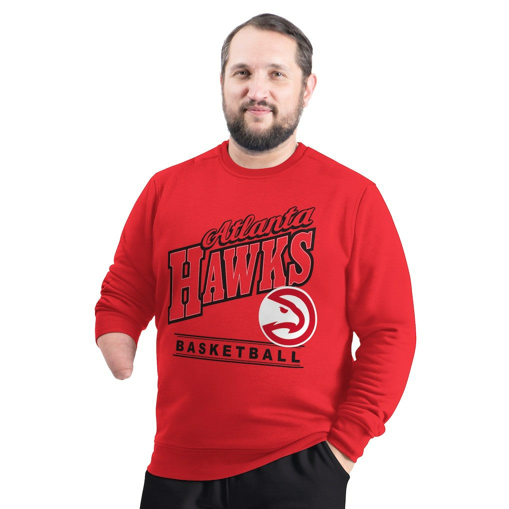 NBA Atlanta Hawks G-III Sports by Carl Banks Adaptive Headliner Fleece Crewneck Sweatshirt