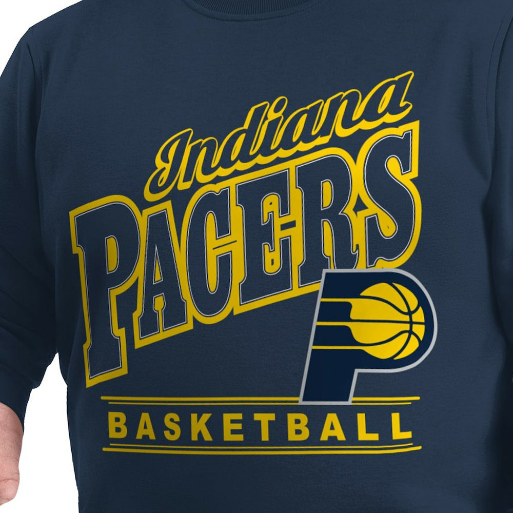 NBA Indiana Pacers G-III Sports by Carl Banks Adaptive Headliner Fleece Crewneck Sweatshirt