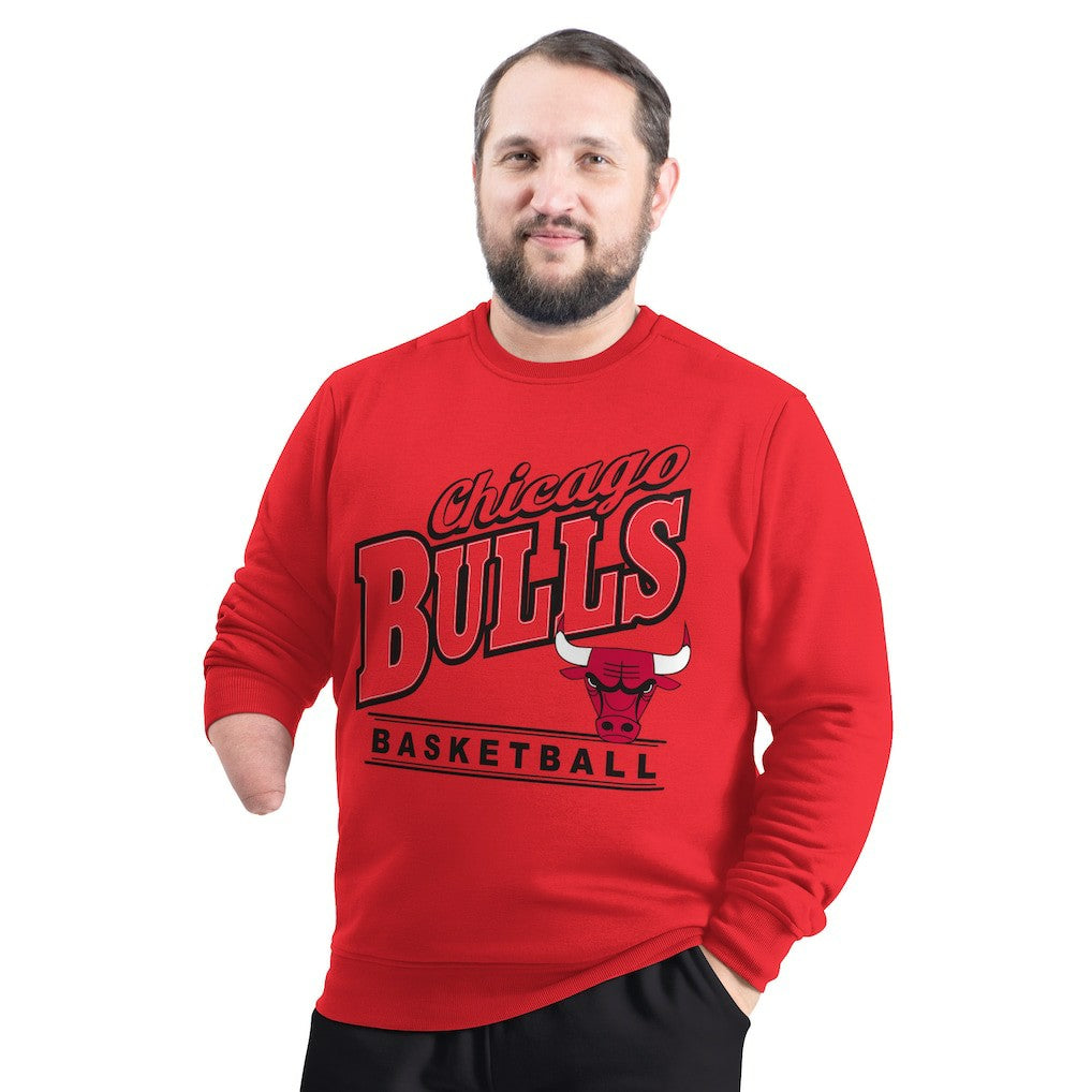 NBA Chicago Bulls G-III Sports by Carl Banks Adaptive Headliner Fleece Crewneck Sweatshirt sale