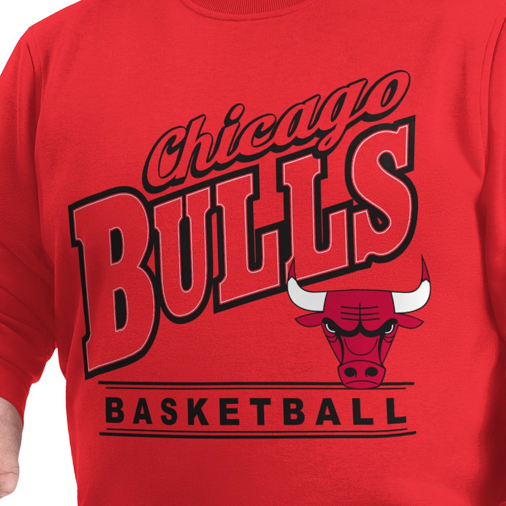 NBA Chicago Bulls G-III Sports by Carl Banks Adaptive Headliner Fleece Crewneck Sweatshirt sale