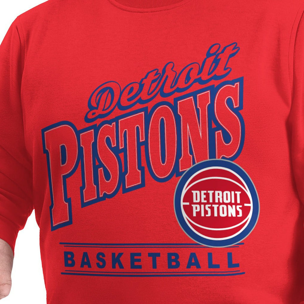 NBA Detroit Pistons G-III Sports by Carl Banks Adaptive Headliner Fleece Crewneck Sweatshirt sale