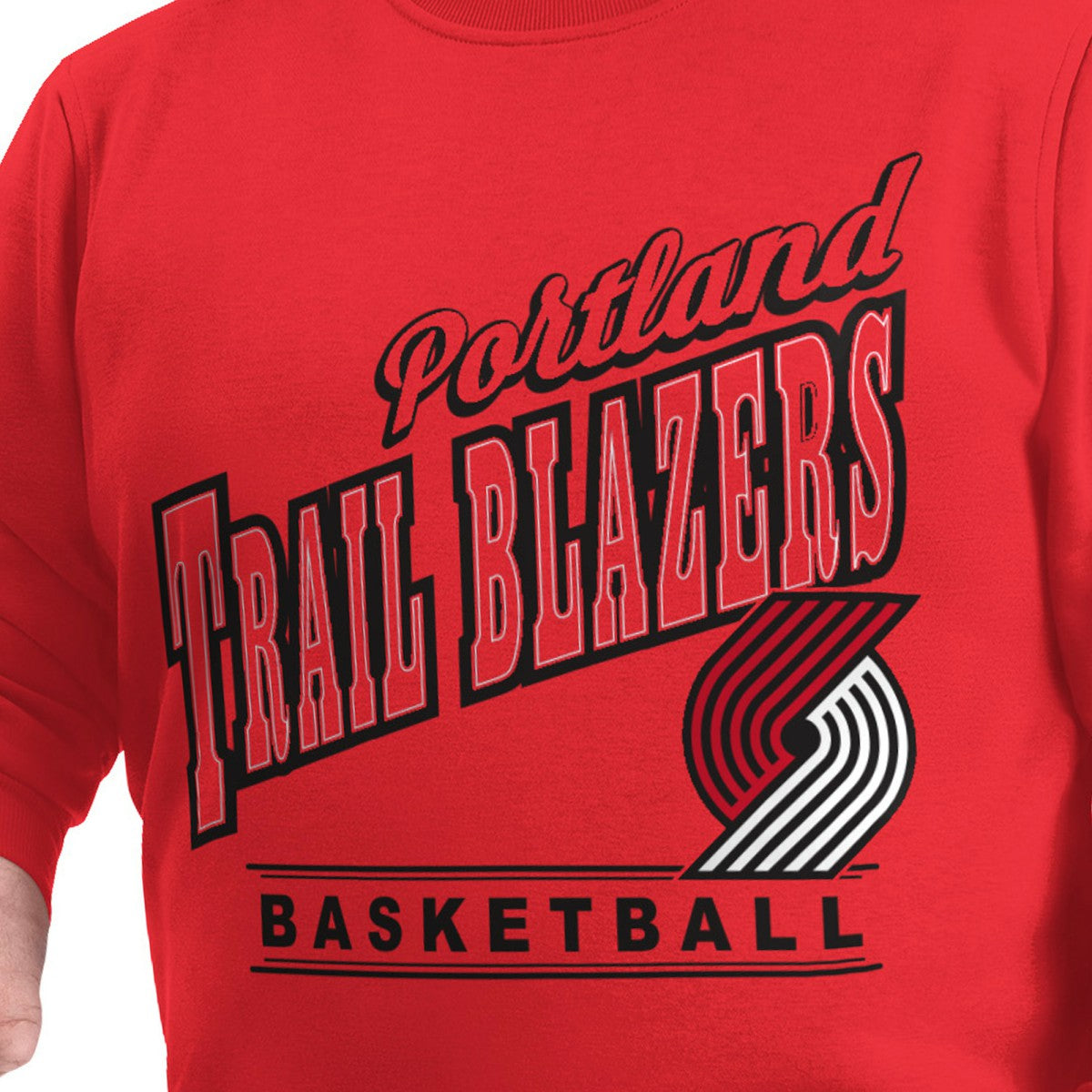 NBA Portland Trail Blazers G-III Sports by Carl Banks Adaptive Headliner Fleece Crewneck Sweatshirt