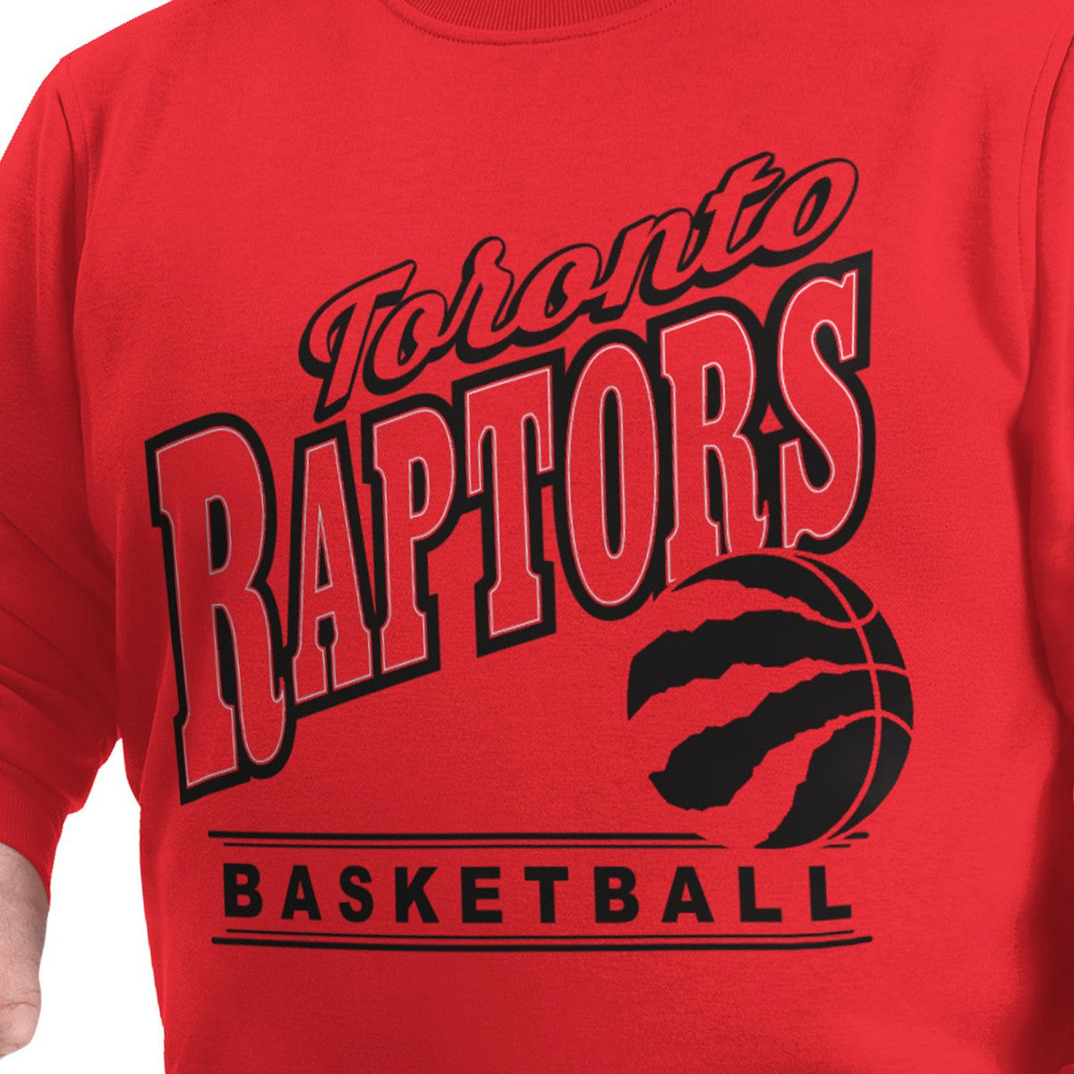 NBA Toronto Raptors G-III Sports by Carl Banks Adaptive Headliner Fleece Crewneck Sweatshirt