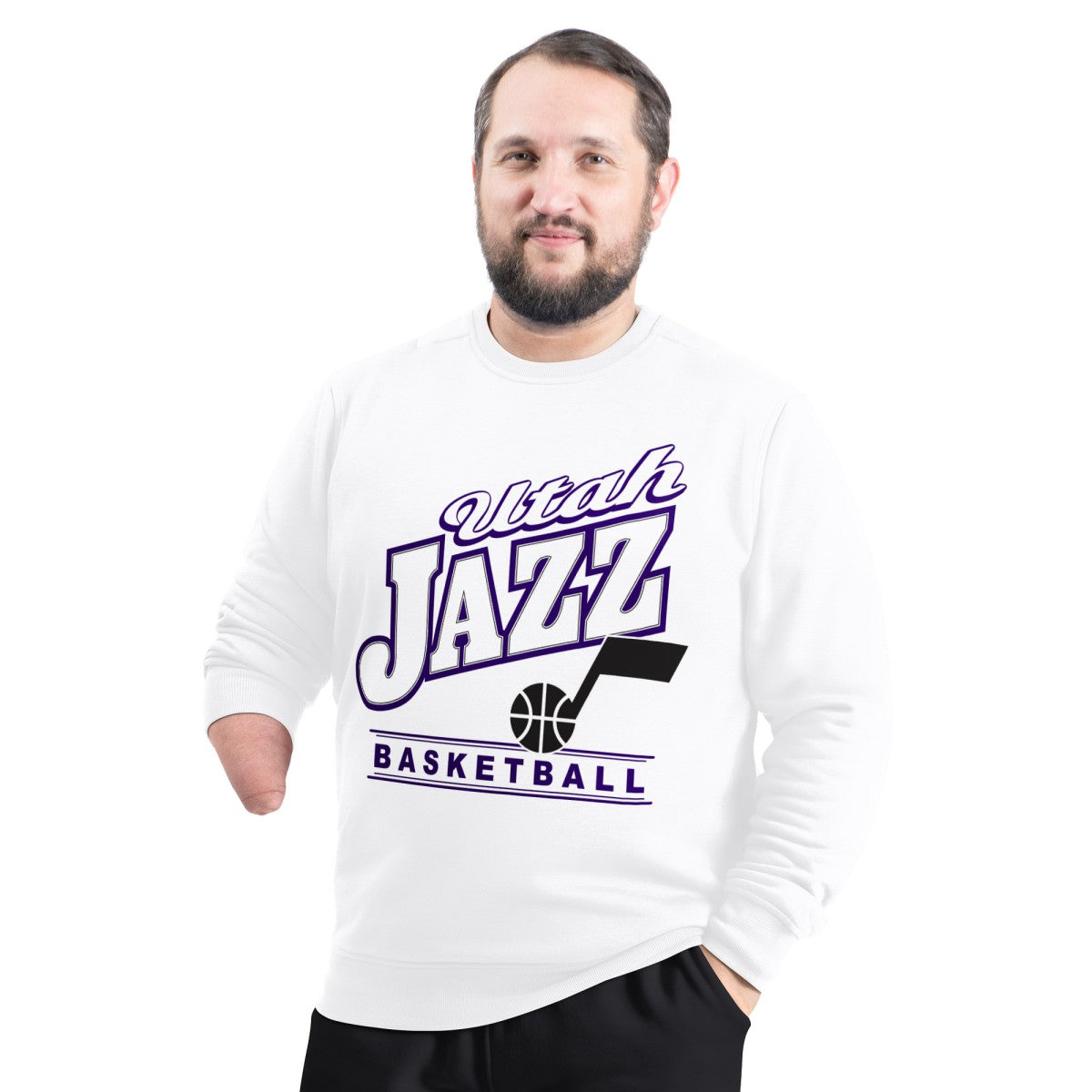NBA Utah Jazz G-III Sports by Carl Banks Adaptive Headliner Fleece Crewneck Sweatshirt