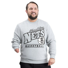 NBA Brooklyn Nets G-III Sports by Carl Banks Adaptive Headliner Fleece Crewneck Sweatshirt