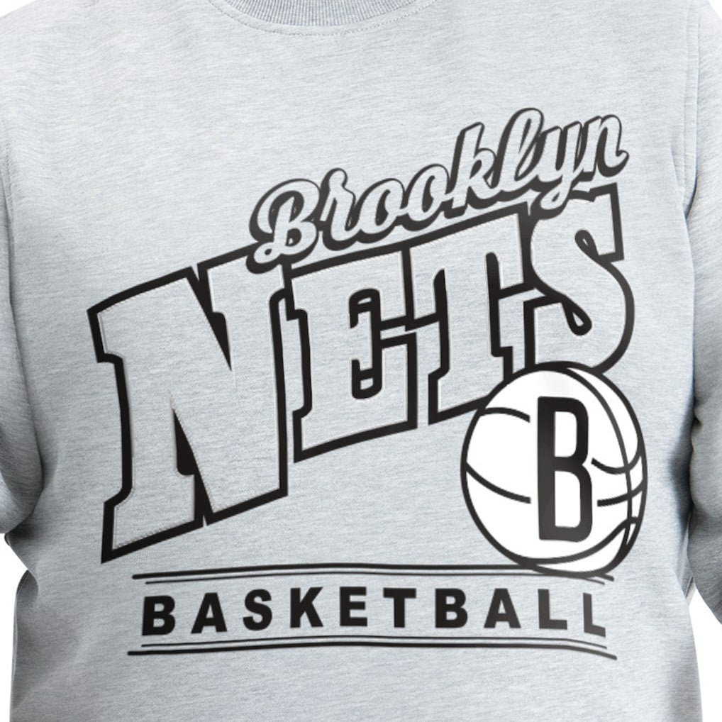 NBA Brooklyn Nets G-III Sports by Carl Banks Adaptive Headliner Fleece Crewneck Sweatshirt