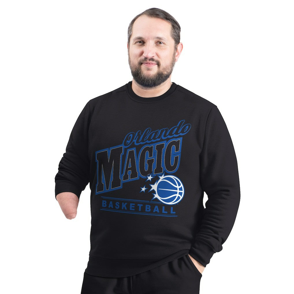 NBA Orlando Magic G-III Sports by Carl Banks Adaptive Headliner Fleece Crewneck Sweatshirt