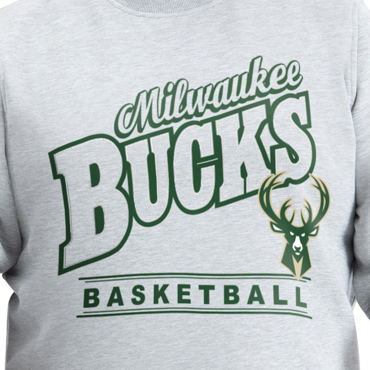 NBA Milwaukee Bucks G-III Sports by Carl Banks Adaptive Headliner Fleece Crewneck Sweatshirt