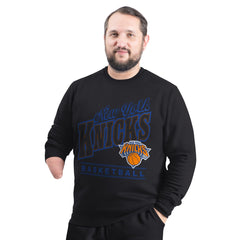 NBA New York Knicks G-III Sports by Carl Banks Adaptive Headliner Fleece Crewneck Sweatshirt