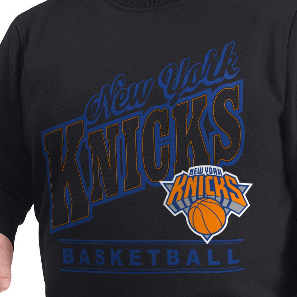NBA New York Knicks G-III Sports by Carl Banks Adaptive Headliner Fleece Crewneck Sweatshirt