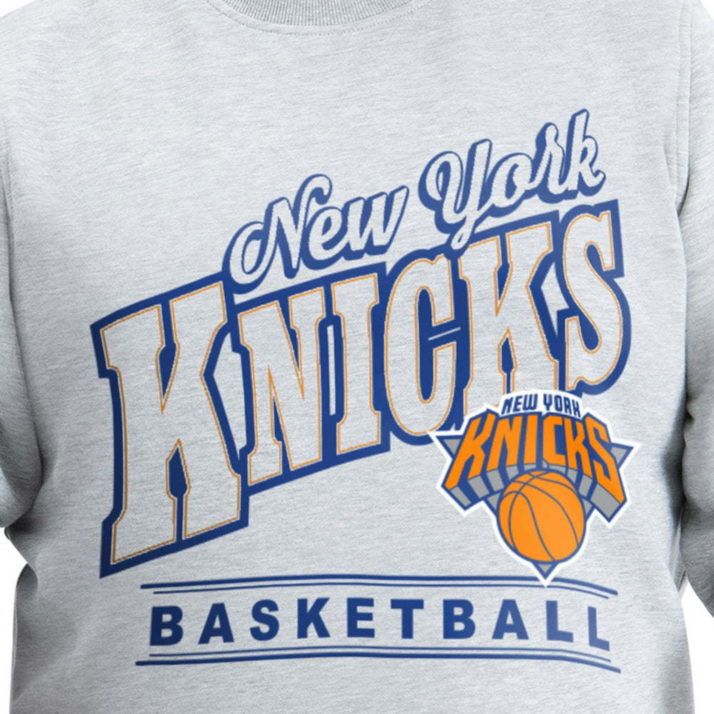 NBA New York Knicks G-III Sports by Carl Banks Adaptive Headliner Fleece Crewneck Sweatshirt