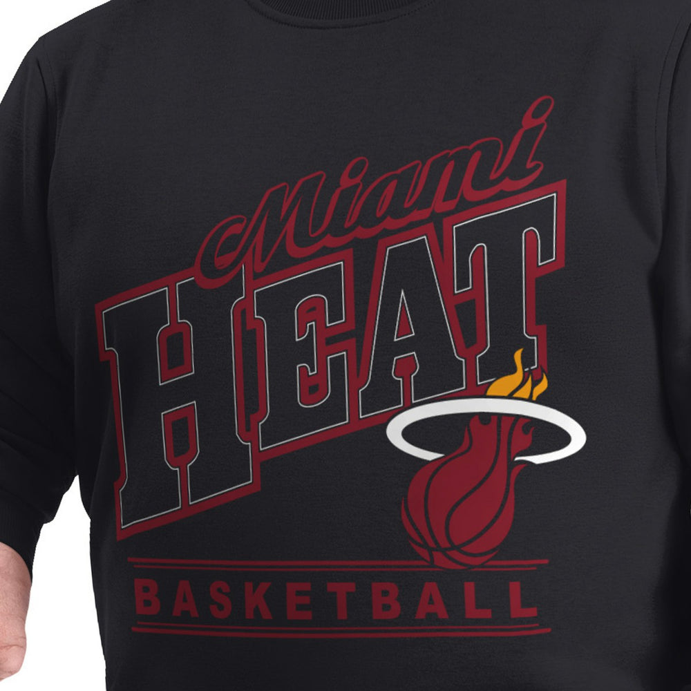 NBA Miami Heat G-III Sports by Carl Banks Adaptive Headliner Fleece Crewneck Sweatshirt