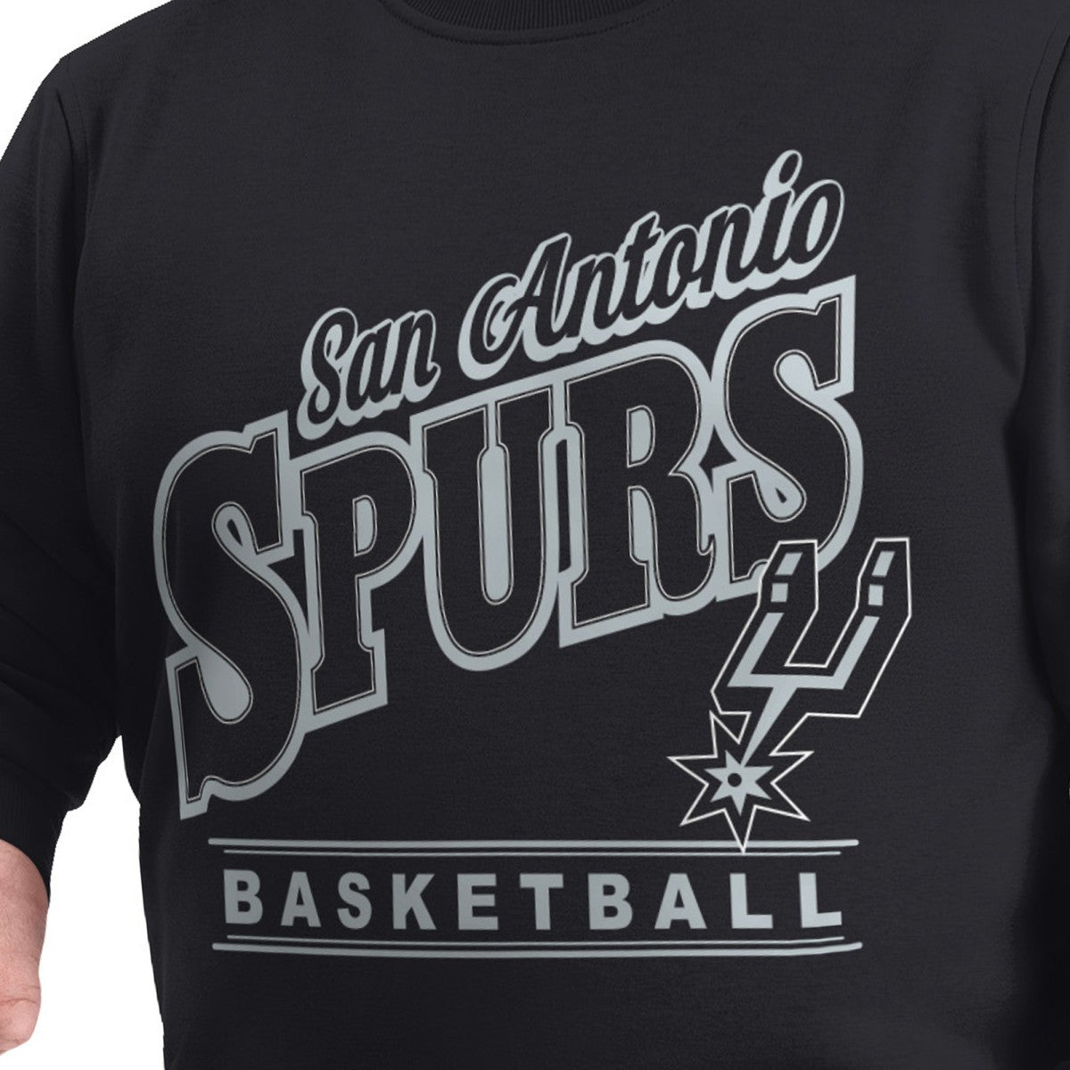 NBA San Antonio Spurs G-III Sports by Carl Banks Adaptive Headliner Fleece Crewneck Sweatshirt