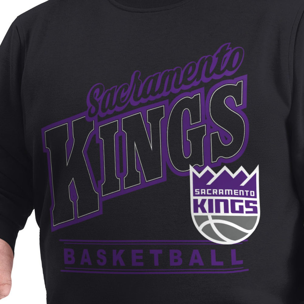 NBA Sacramento Kings G-III Sports by Carl Banks Adaptive Headliner Fleece Crewneck Sweatshirt